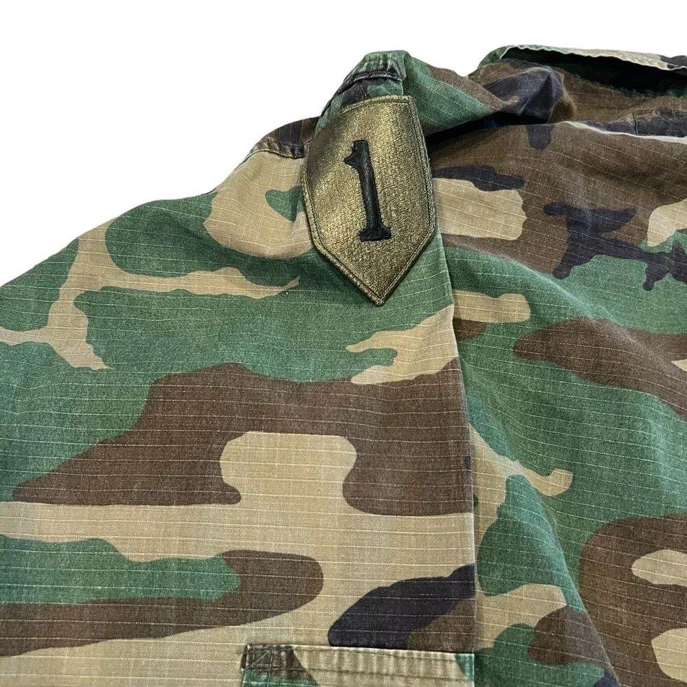 US Army Woodland Camo Jacket Men's Long Shirt Hot Weather Combat Coat Camouflage